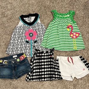 Calvin Klein shirt and shirt set, 2 sleeveless and jean shorts